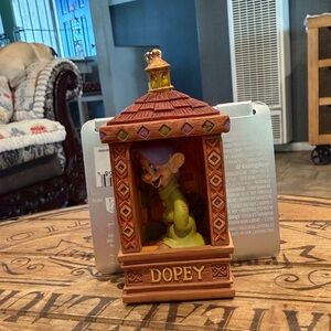 Disney Dopey Lantern Figurine in Brown and Green